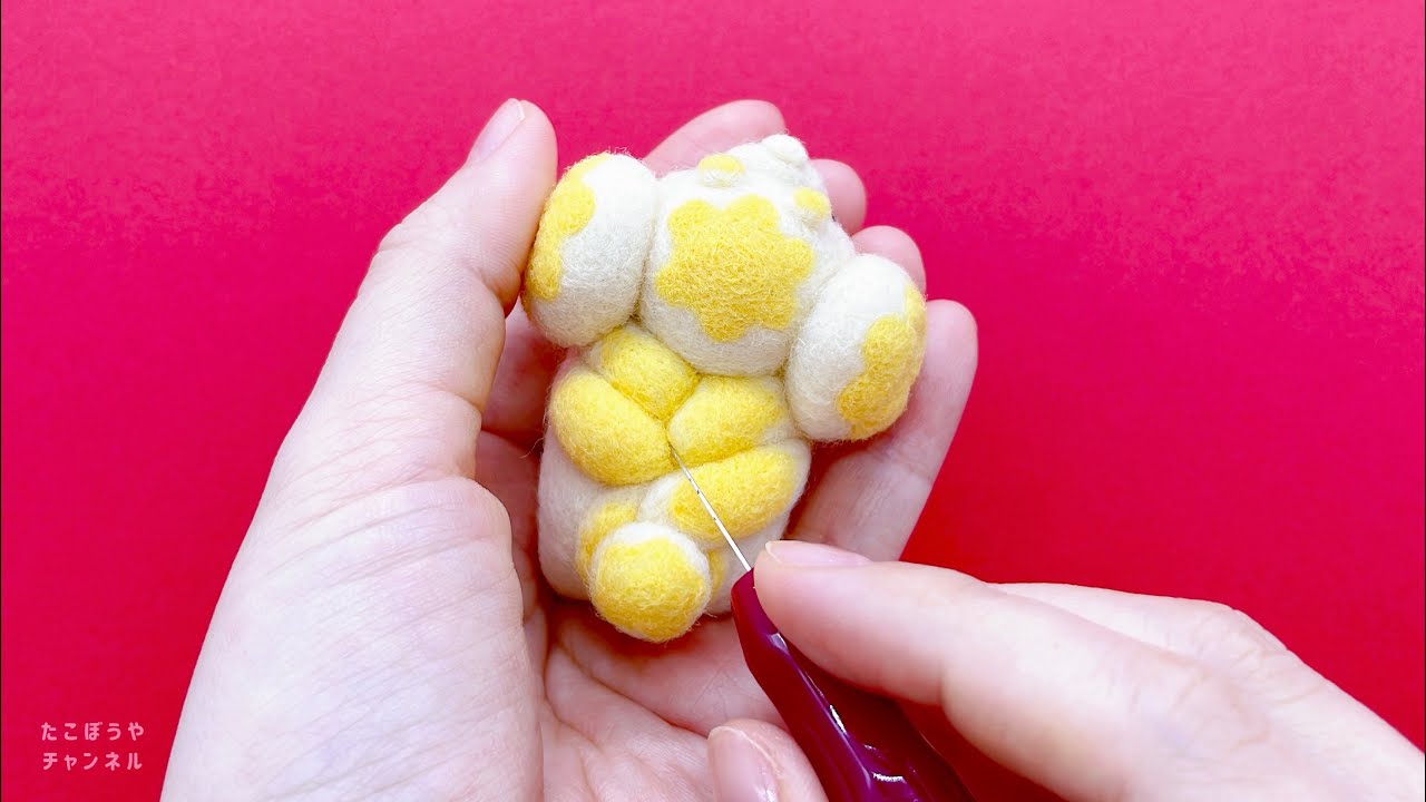 【パン作り？🥯】パピモッチ作ってみた【ポケモン羊毛フェルト】How to make Fidough🥯needle felting