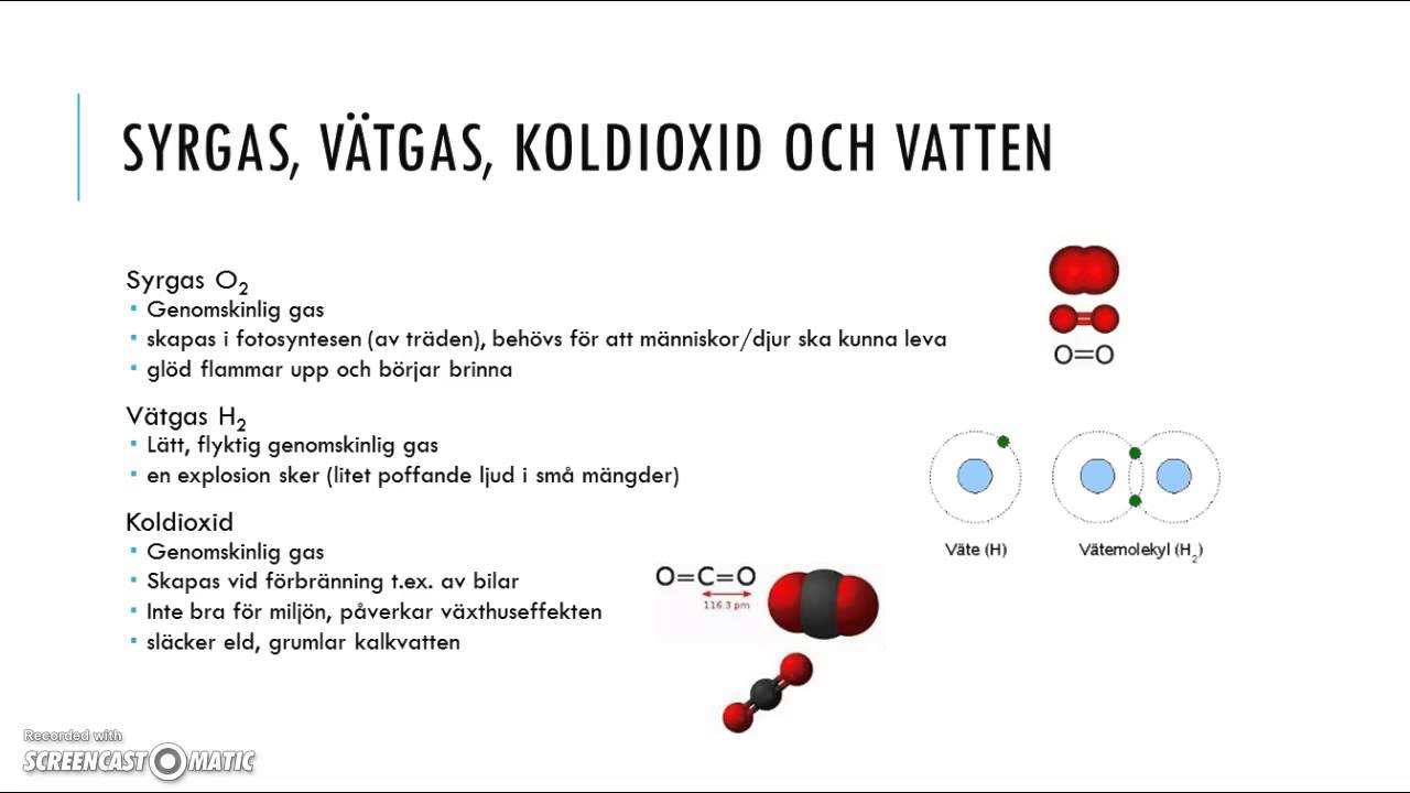 Sammanfattning inför kemiprov 1 del 2 (kemiska reaktioner)
