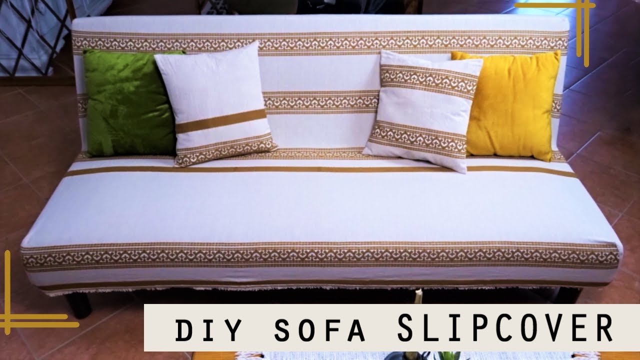 DIY | How to make a sofa bed / couch slipcover! (no pattern needed)