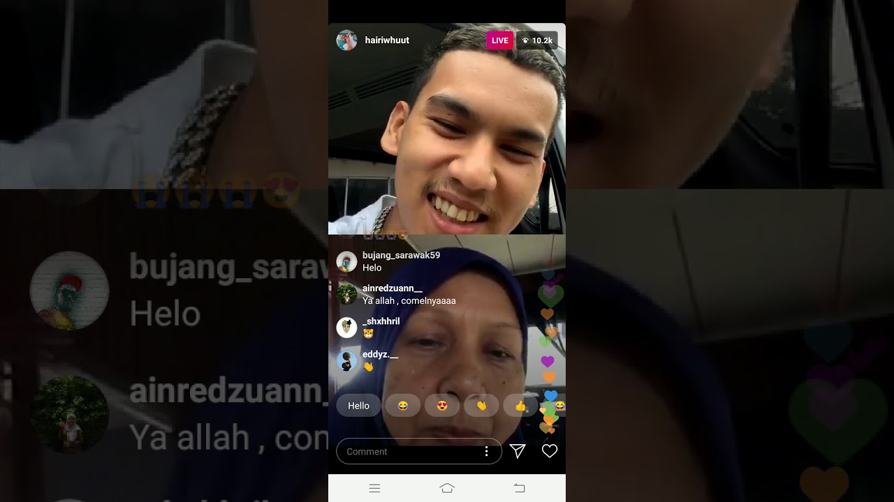 Mak MK K Clique rap kat live insta