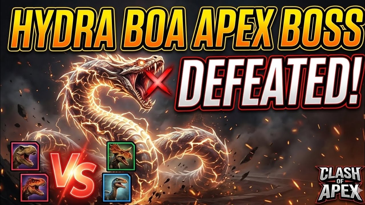 Hydra Boa Apex Boss Defeated! 🐍 | Jurassic World Alive Gameplay | CLASH OF APEX
