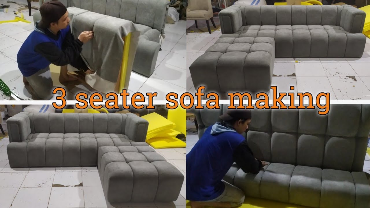 3 seater sofa | membuat sofa model kotak kotak