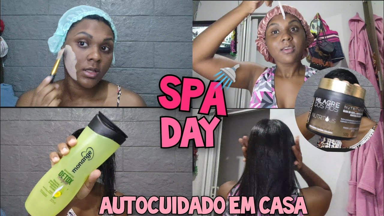 Spa day REALZAO em casa 🫧🛀 cabelo, depila&ccedil;&atilde;o, skin care... 💆🏾&zwj;♀️💖 #autocuidado #spaday