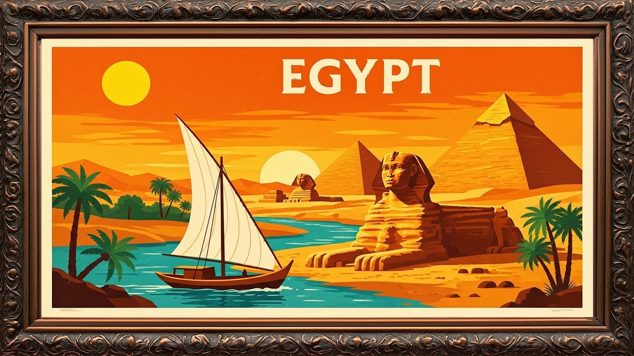 🏺 Vintage TV Frame 4K of Egypt 🇪🇬 | Timeless Egyptian Aesthetic Wall Art & Ancient Wonders