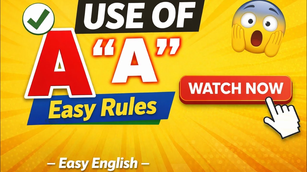 Use of A in English Grammar | A ka use kaise kare | Easy Rules with Examples## aestation
