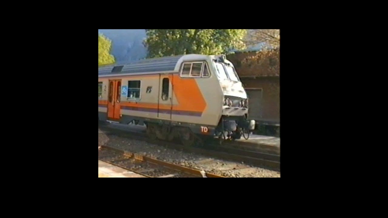 Locomotiva F.S. D.445, vetture MDVC e Pilota TD per il Diretto Torino  Aosta tra il 1995 e il 1996