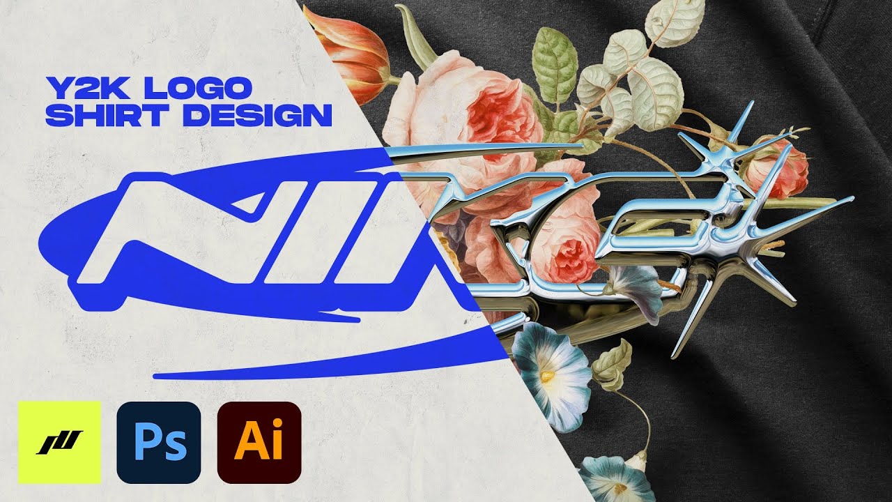 Designing a Y2K Logo Shirt Design In Photoshop & Illustrator | Streetwear Edition