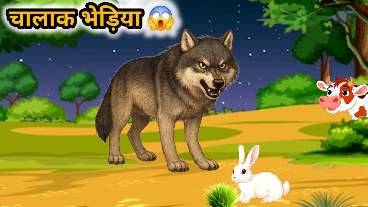 चालाक भेड़िया और मासूम खरगोश 😱 | Jungle Story Hindi | Moral Kahani | Panchtantra ki kahani 