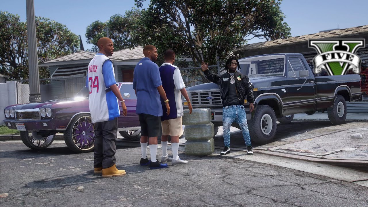 GTA 5 [HOOD LIFE] KODAK BLACK - NEW LOWKEY TRAP F150! #6