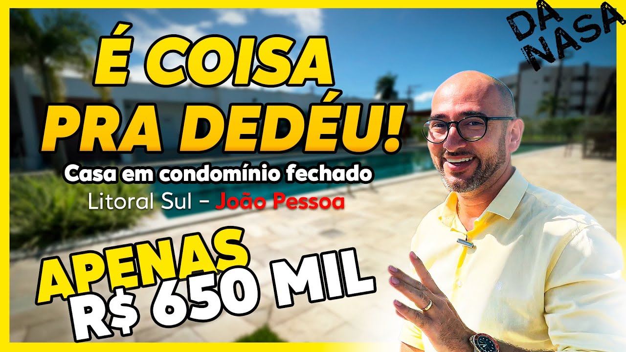 CASA em CONDOMÍNIO FECHADO no Litoral Sul de João Pessoa - Paraíba R$ 650 MIL [4K]