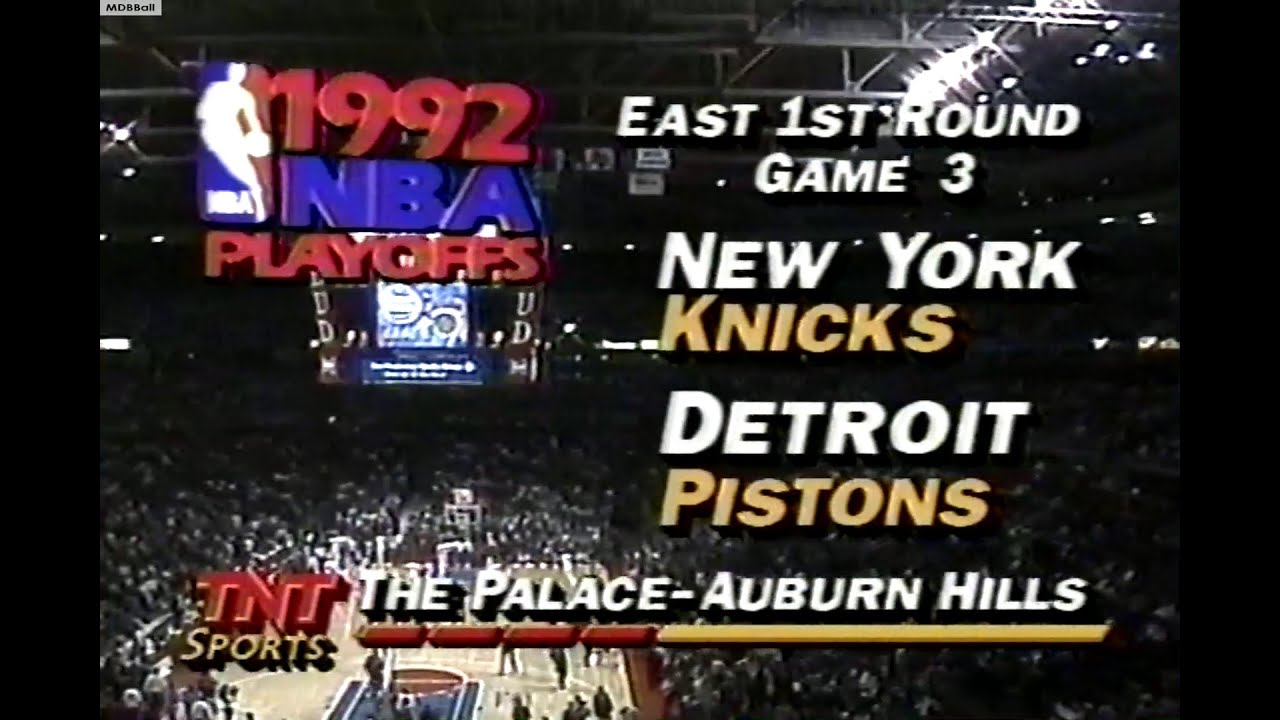 NBA On TNT - Knicks @ Pistons 1992 Playoffs R1 Game 3