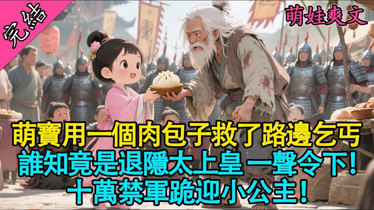 【一口氣聽完】流放路上女兒用肉包救了個瘋乞丐，竟是微服私訪的太上皇！十萬禁軍跪迎！👑#有聲書 #爽文 #萌娃 #小說 #原創