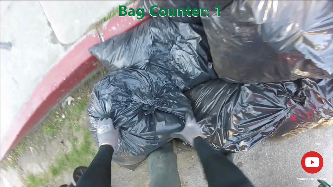 Trash Truck: Crusher VS Over 150  heavy bags!!!?