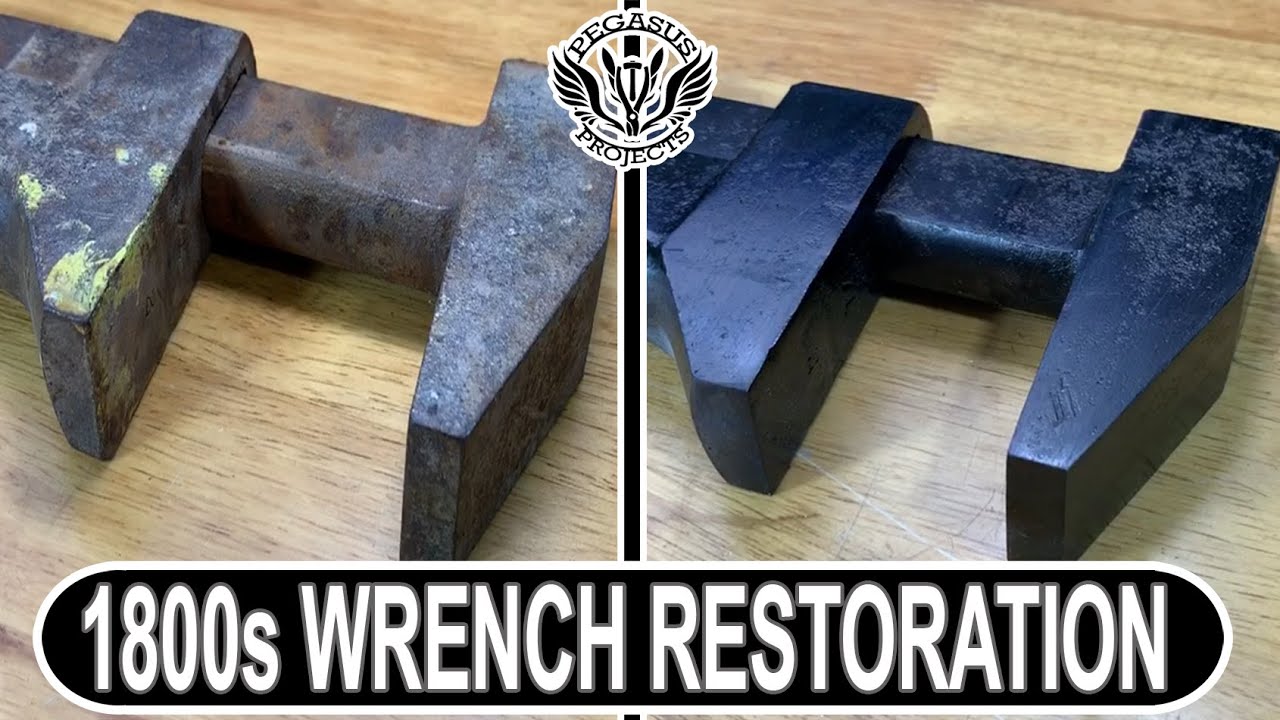 Восстановление Rusty Monkey Wrench - Реставрация античного инструмента