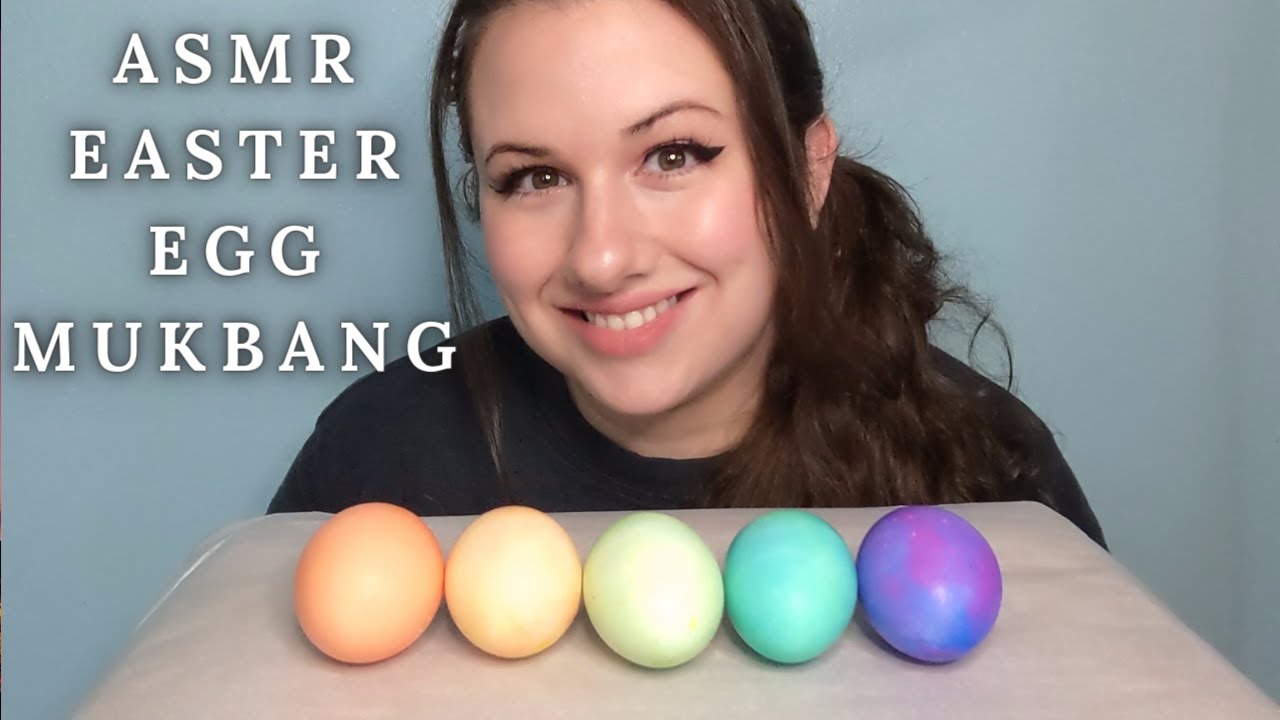 ASMR EASTER EGG PEELING AND MUKBANG 먹방 | Eating Sounds *No Talking | Ceallen Eats