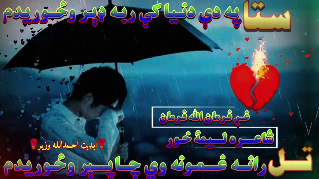 ستا په دې دنيا کې ربه ډېـر وځــوريدم ....غږ حافظ فرمان الله فرمان شاعره ليمه