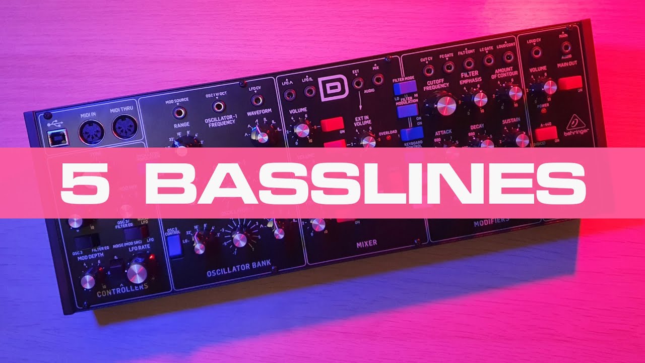 Berhinger Model D: 5 Bassline Ideas