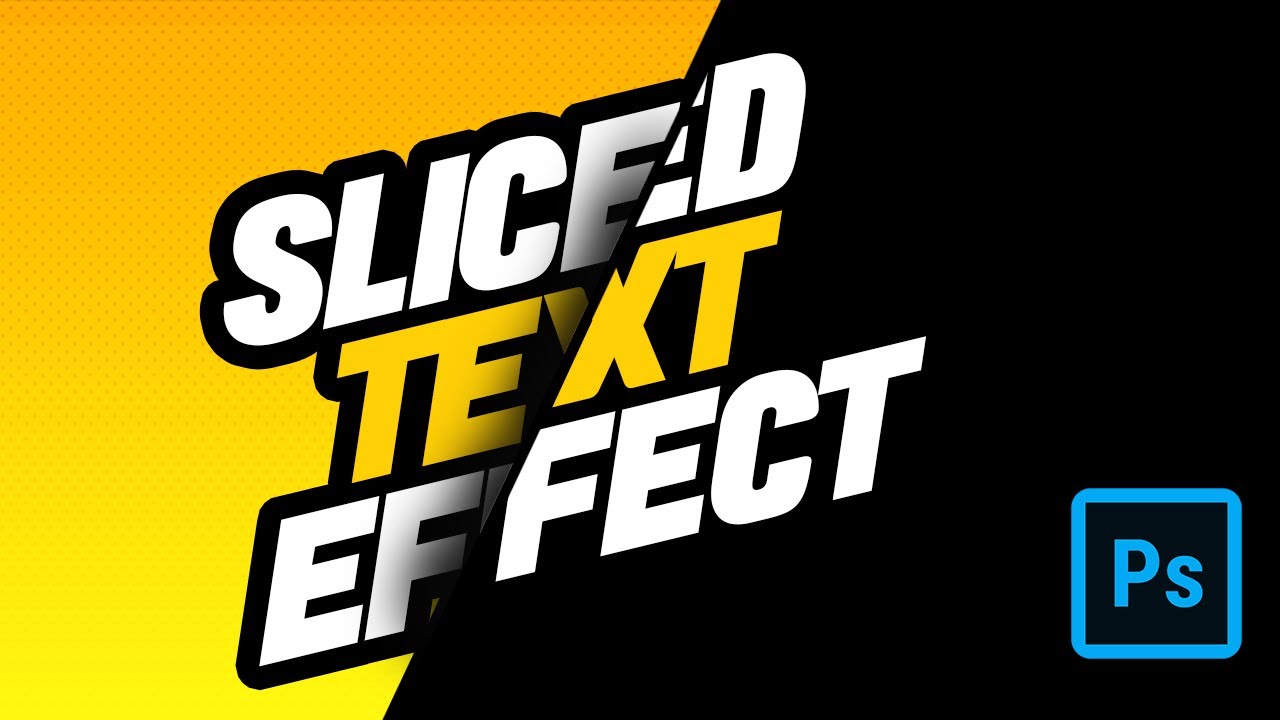 How to Create Sliced Text Effect in Photoshop