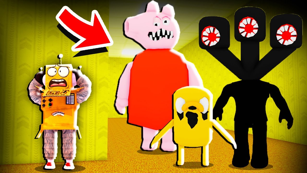 PIGGY EXE ПОБЕГ ИЗ BACKROOMS РОБЛОКС! ЭВОЛЮЦИЯ И МОРФ ЗАКУЛИСЬЕ ROBLOX Backrooms Morphs