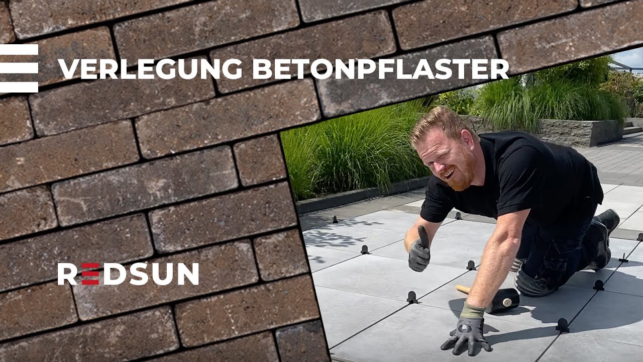 Verlegung von Betonpflaster - bei REDSUN