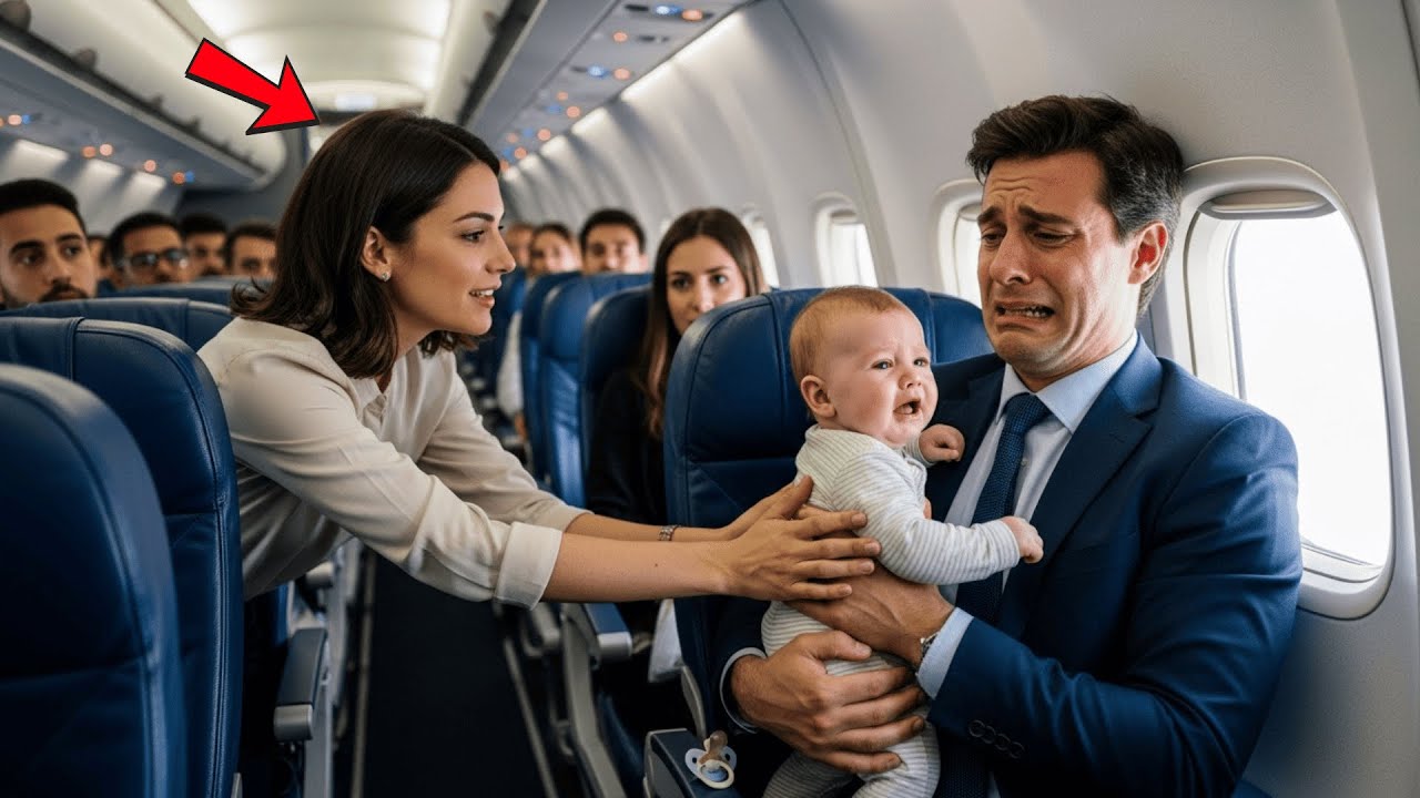 Bebé Del Millonario Lloraba Muchísimo En El Avión — Hasta Que Madre Soltera Pobre Hizo Increíble