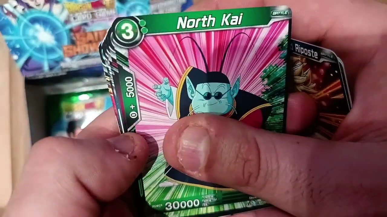 Abriendo sobres de Saiyan showdwon. Momento de desconexión...