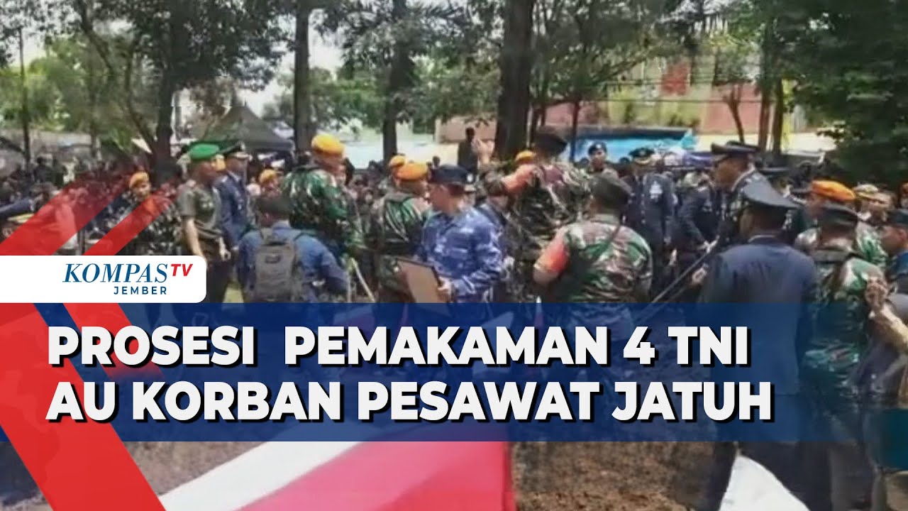 Pemakaman Empat Awak Pesawat TNI AU Korban Pesawat Jatuh