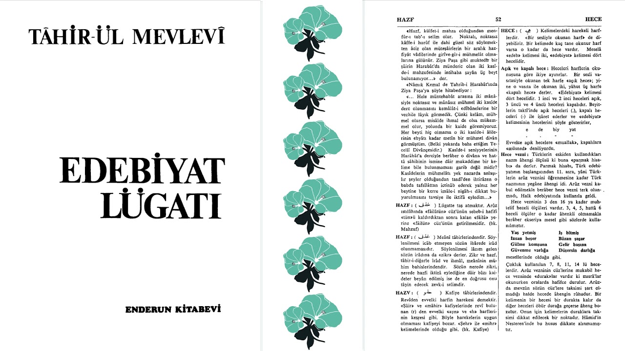 HAZF ( 2 )  NEDİR? | Edebiyat L&uuml;gati | Tahir-&uuml;l Mevlevi | H Harfi