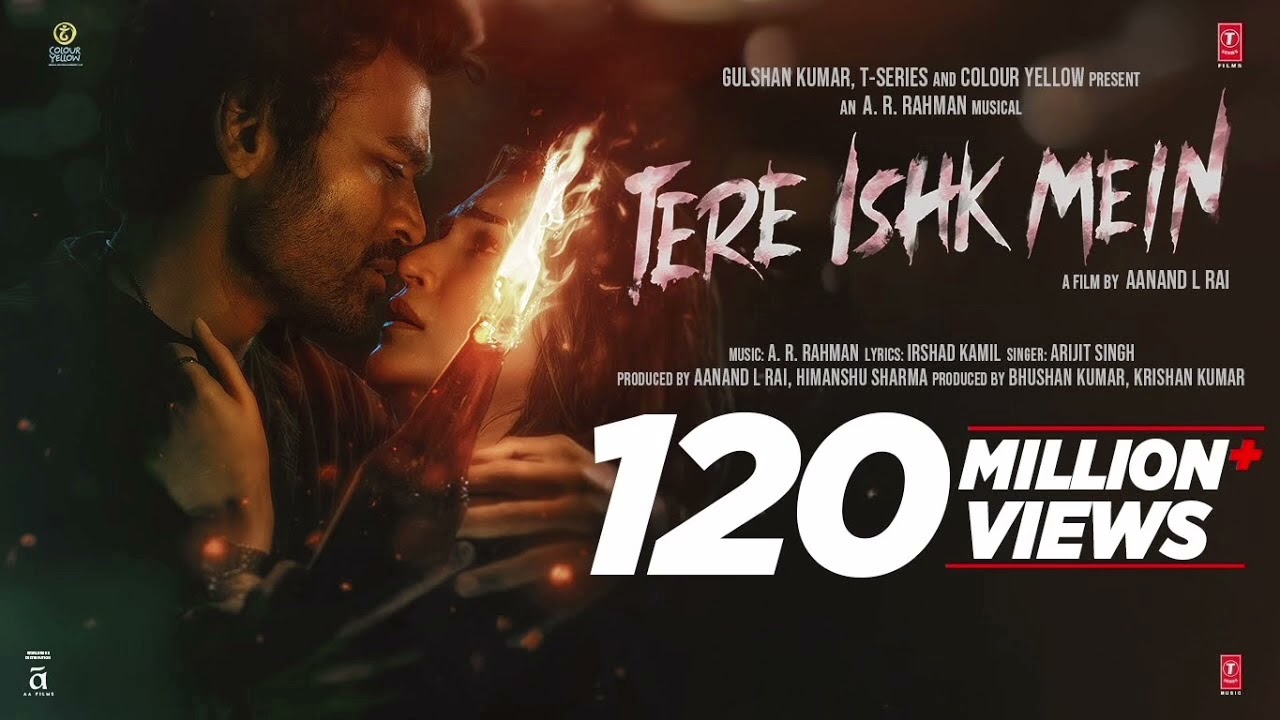 Tere Ishk Mein (Song) | Dhanush, Kriti S | AR Rahman, Arijit Singh, Irshad K | Aanand LR | Bhushan K