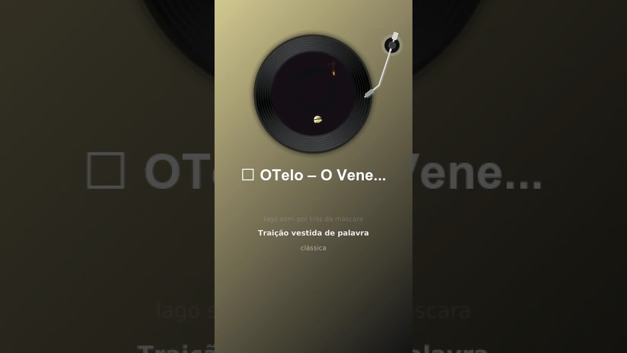 Otelo o veneno do ciúme 