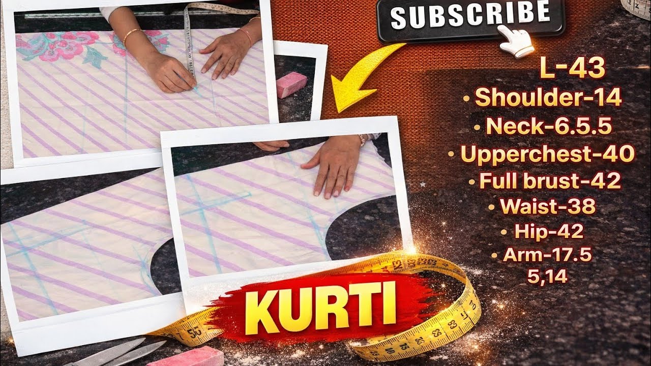A line kurti ki cutting in easy way ✂️✂️ कुर्ती कैसे काटे? एकदम सही फिटीग की कुर्ती  टिप्स 🪡🪡