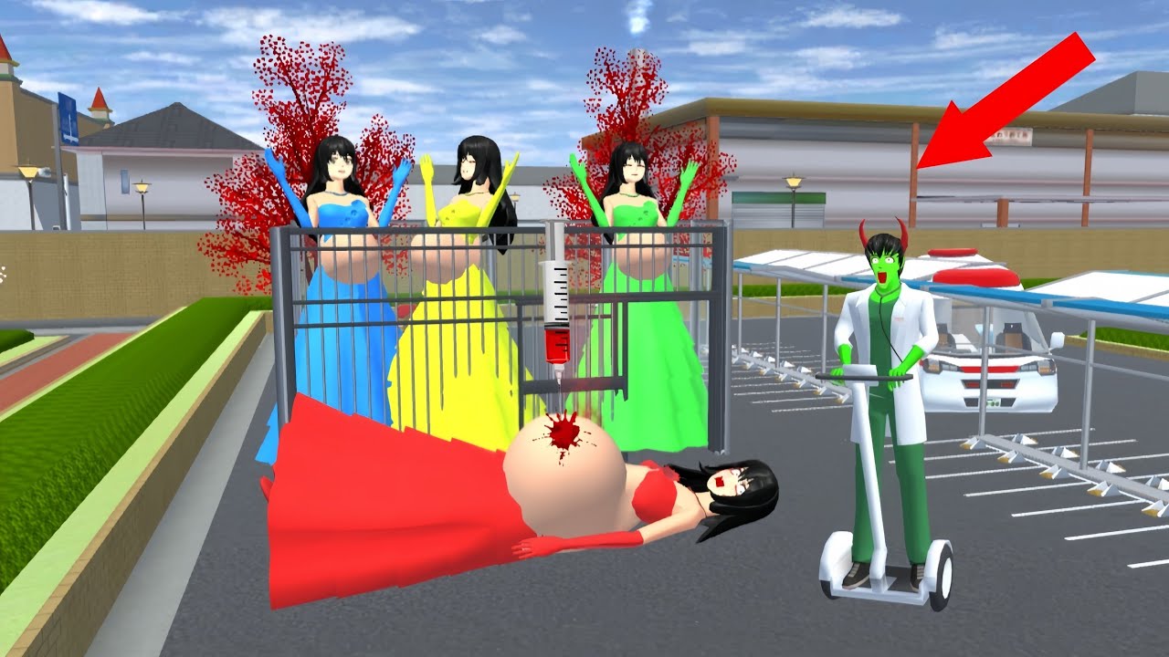 four colorful pregnant elsa and one giant kidnapped by a zombie doctor