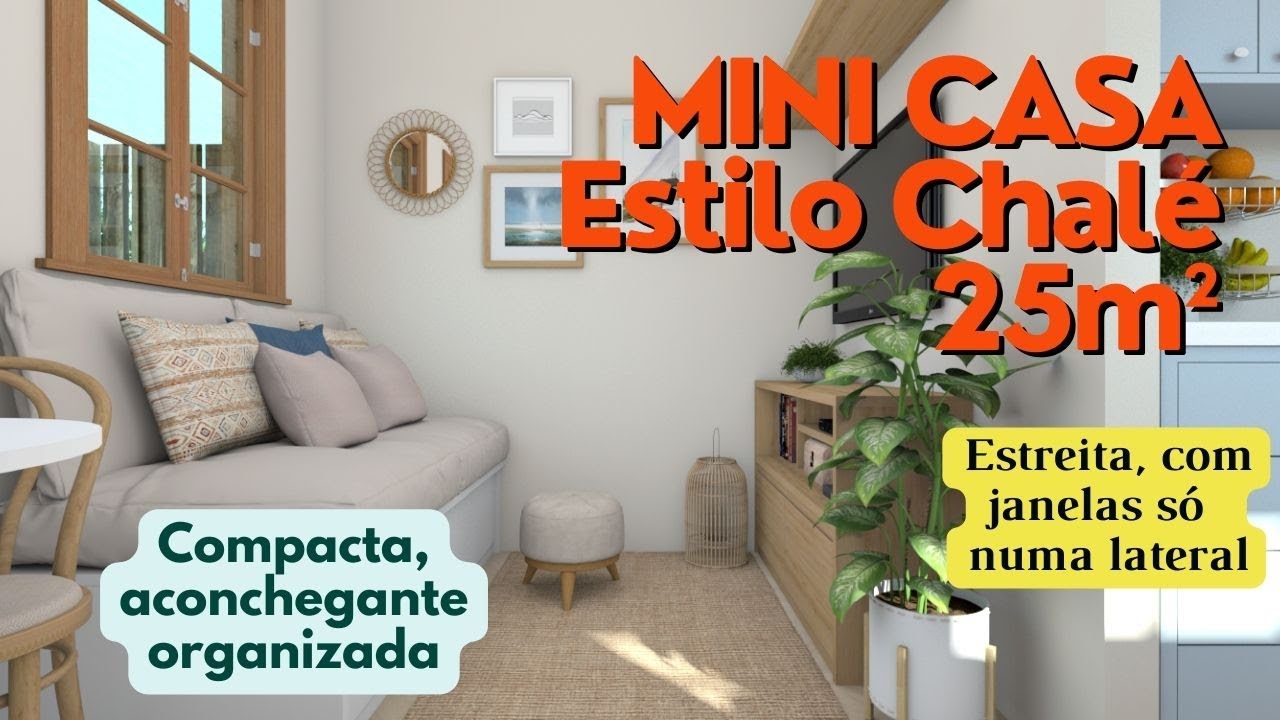 Mini Casa 25m² Estilo Chalé