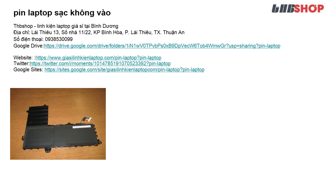 Phục hồi pin laptop