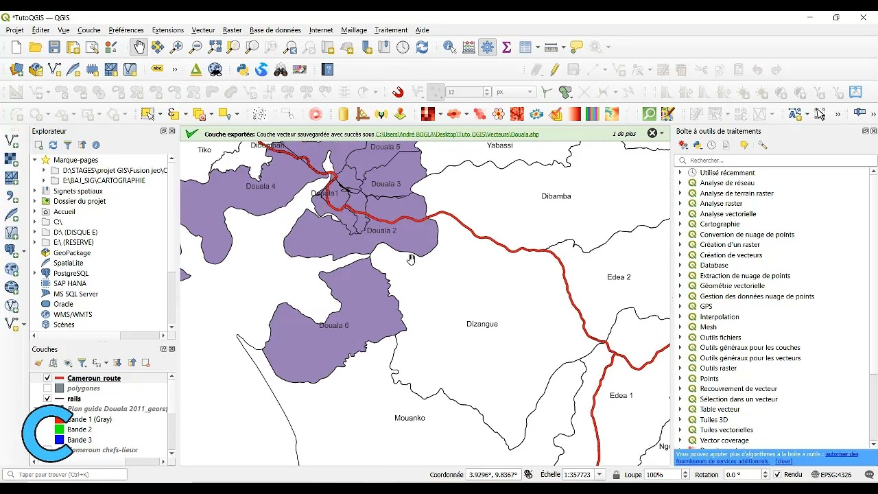 Ma carte de A à z (qgis)