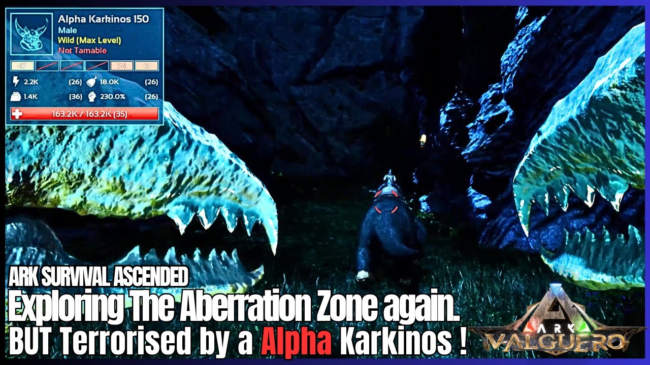 ARK Valguero Exploring Aberration Zone  again BUT got Terrorised by Karkinos!  [ep 10] #Karkinos