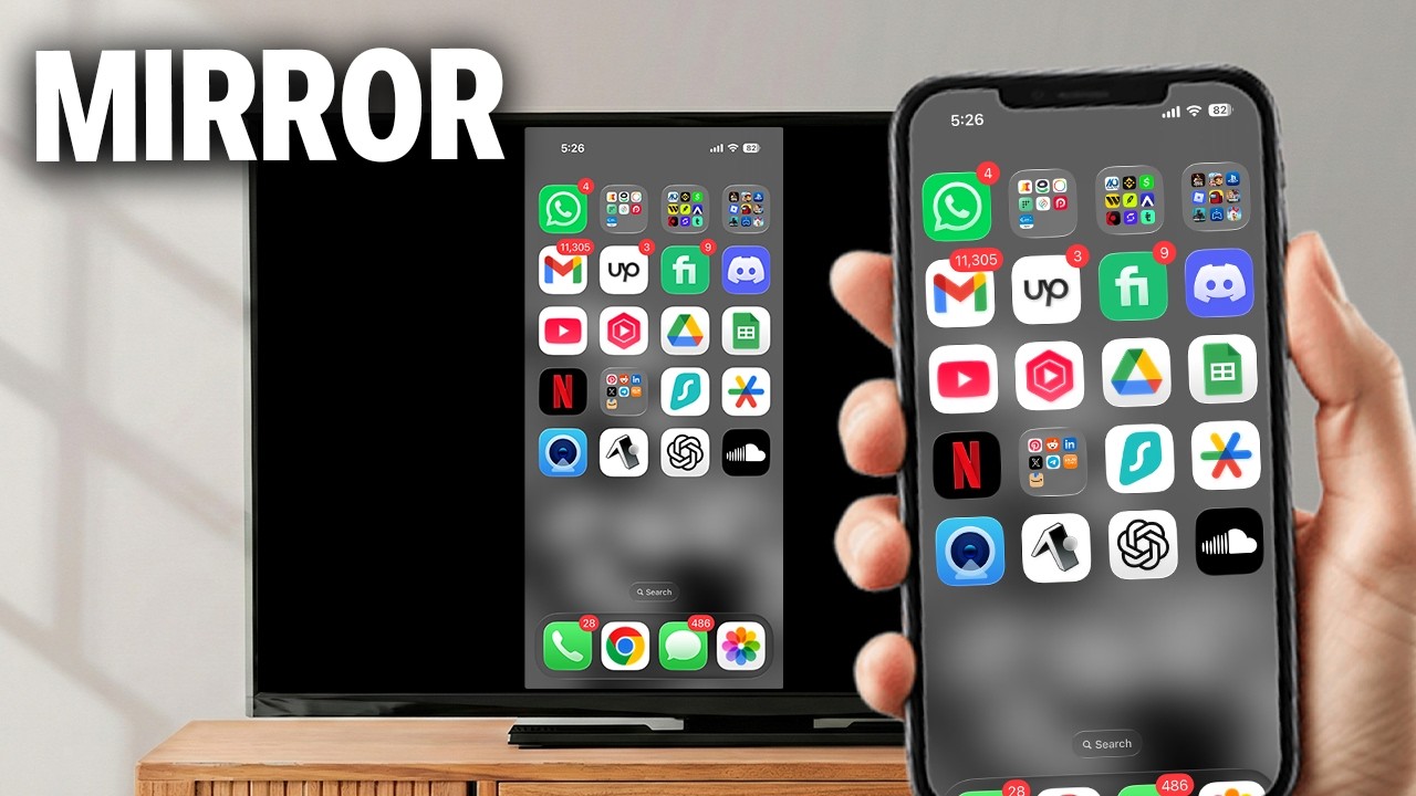 How To Mirror iPhone To TV (No WiFi Required)