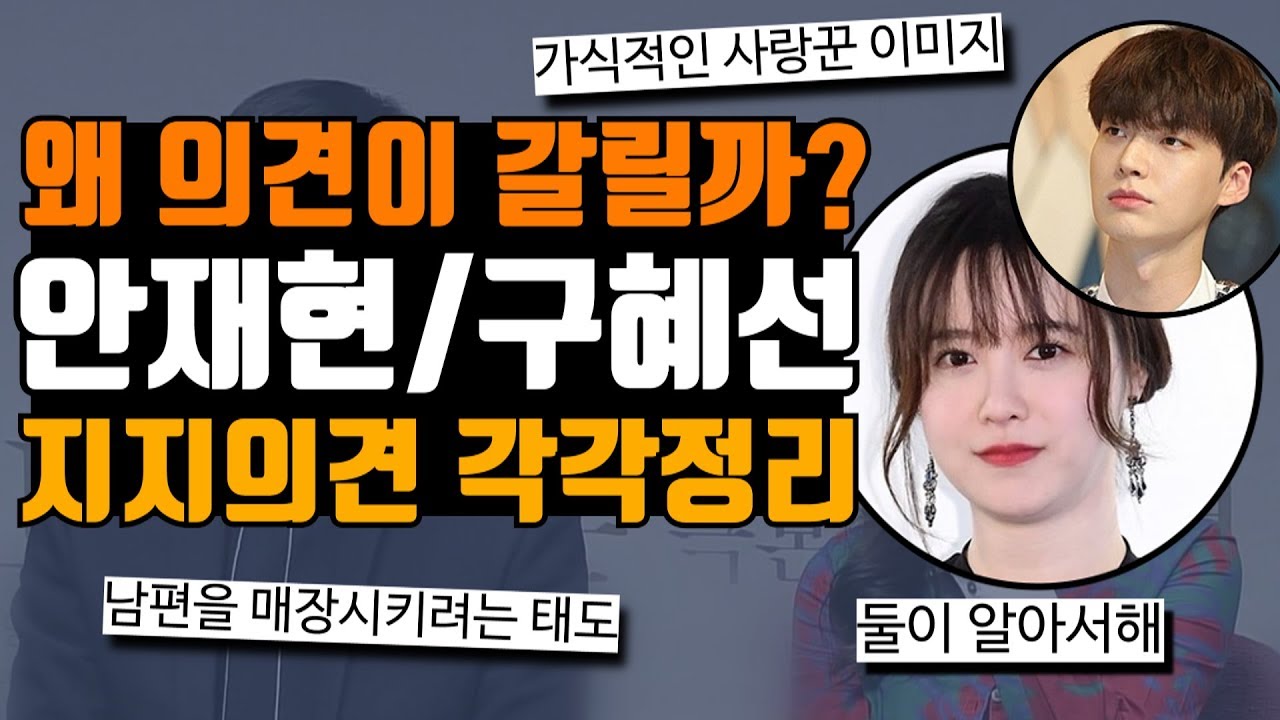 구혜선 안재현 이혼에 대한 양측 의견 총정리