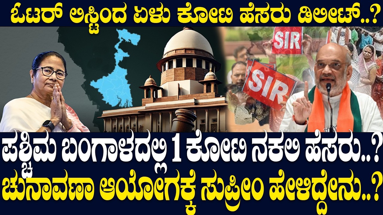 ಓಟರ್ ಲಿಸ್ಟಿಂದ ಏಳು ಕೋಟಿ ಹೆಸರು ಡಿಲೀಟ್..? ಚುನಾವಣಾ ಆಯೋಗಕ್ಕೆ ಸುಪ್ರೀಂ ಹೇಳಿದ್ದೇನು..?