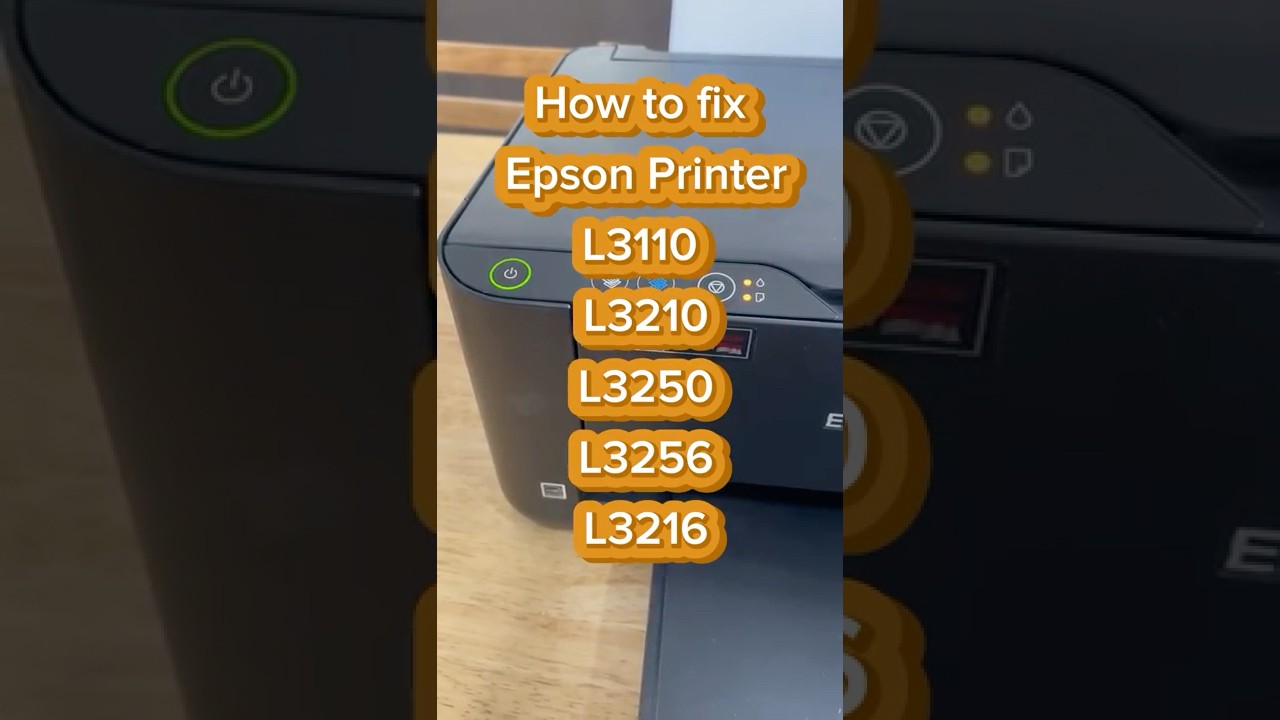 How to fix Epson printer? Power Button (Green)+ Red lights blinking? Comment your questions⬇️ #epson