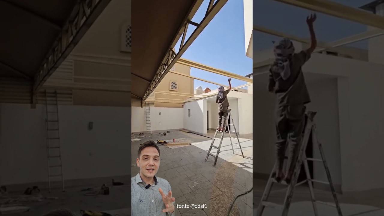 cobertura econ&ocirc;mica e retr&aacute;til para &aacute;rea externa da casa #casa #patio #cobertura #casas   #decora&ccedil;&atilde;o