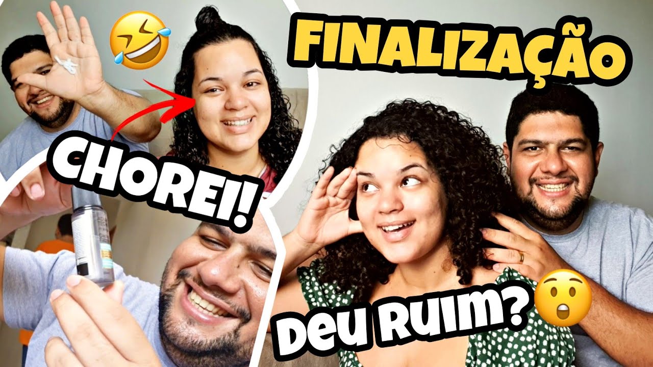 MEU NOIVO FINALIZOU MEU CABELO E O RESULTADO FOI SURPREENDENTE 🤣 FINALIZAÇÃO PARA CABELOS CACHEADOS