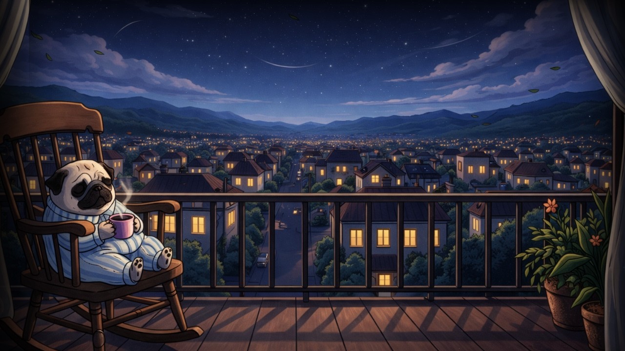 10 P.M Lofi Pug Relax 🐶🌙 lofi hip hop I #lofi #chill #hiphop #study #lofigirl