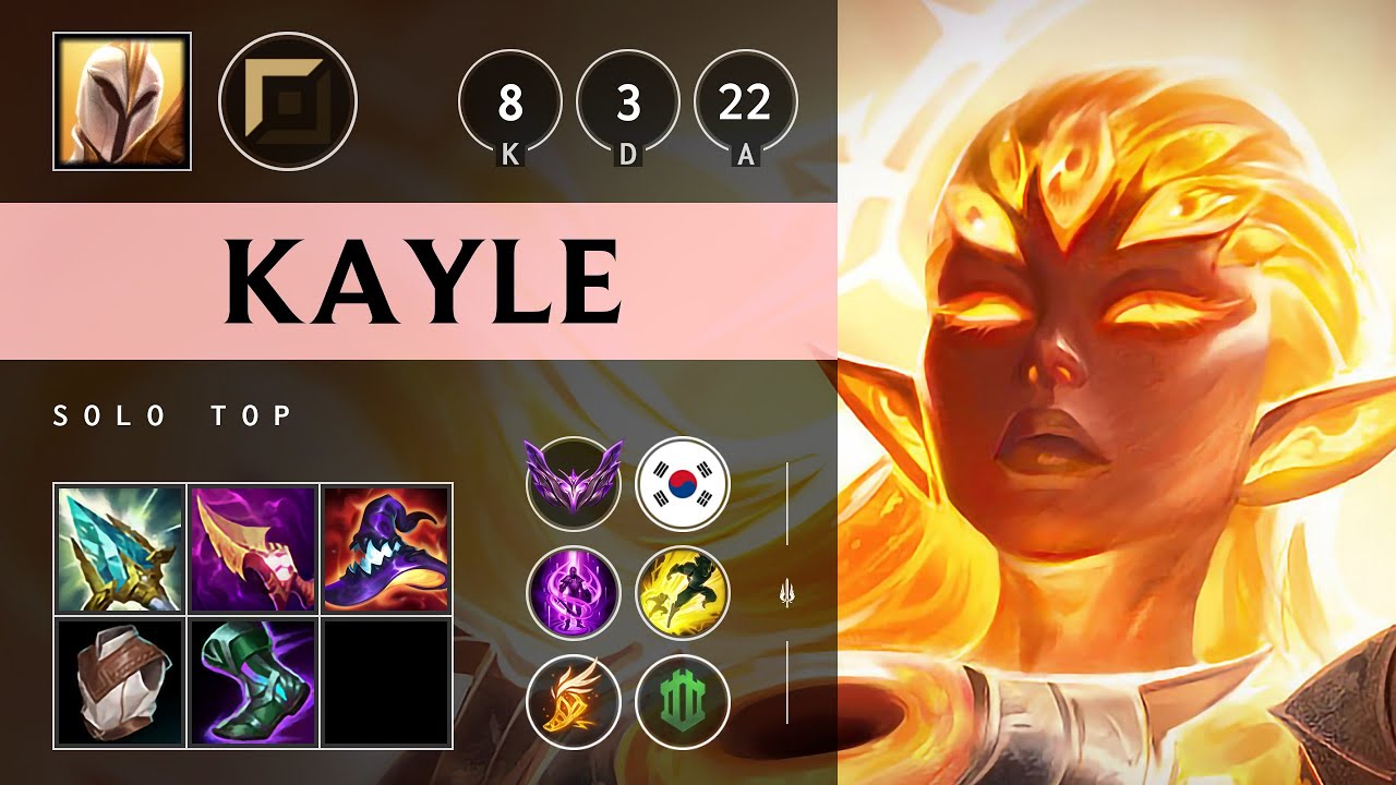 Kayle Top vs Renekton: Dominating - KR Master Patch 14.21