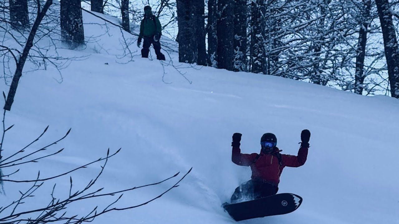 Cat-Skiing Final Day in Georgia: Deep Powder Treeruns in a Snowstorm 🌨️❄️ | Pure Snowboard Silence