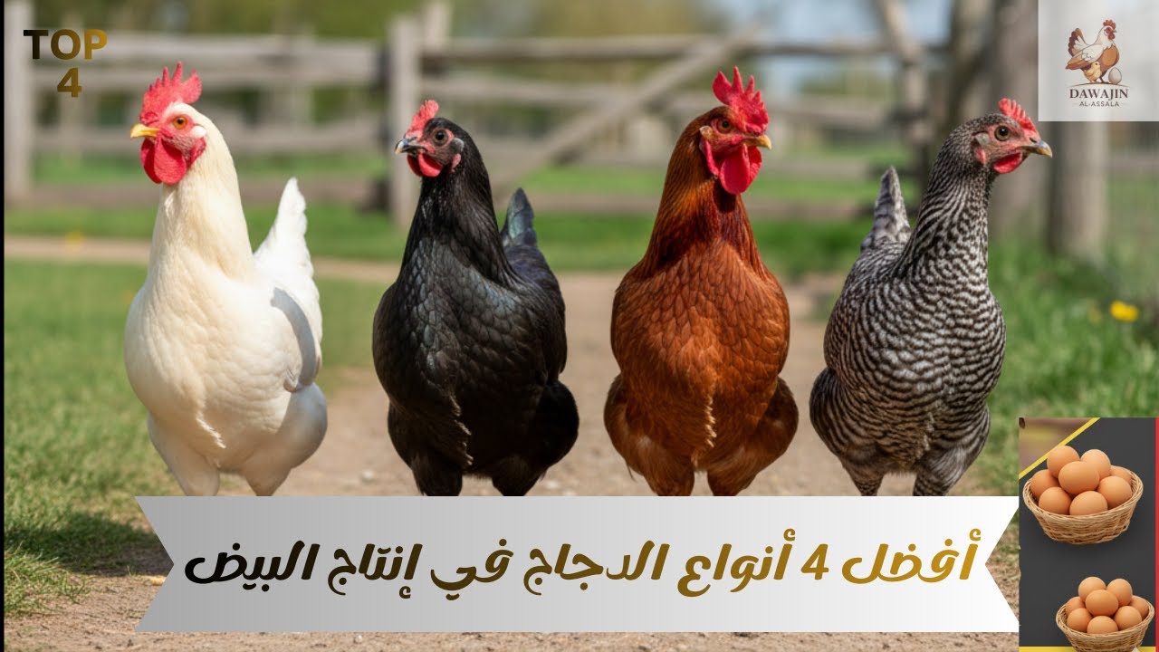 أكثر سلالات الدجاج إنتاجا للبيض 🐔 لبداية مشروع ناجح 🥚!