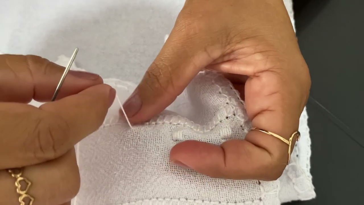 Como fazer um lindo barrado do arte de desfiar. Parte 2