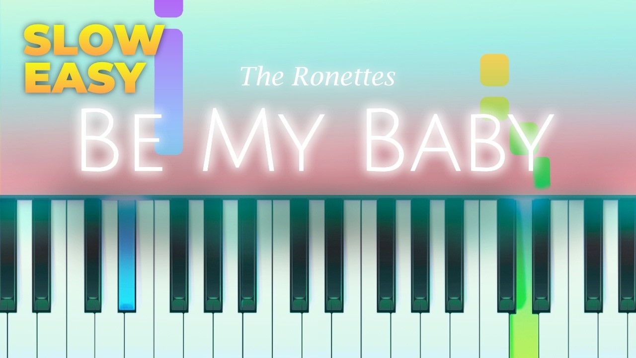The Ronettes - Be My Baby - SLOW EASY Piano TUTORIAL by Piano Fun Play