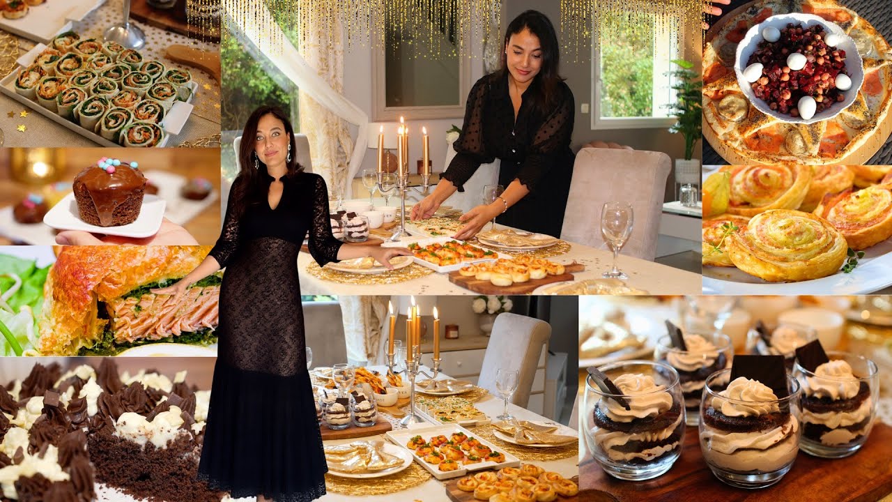 سنة سعيدة 2026🎉 16 مقبلات وحلويات سهلة وسريعة بدون تعب 🎊 ( BUFFET n°1 de * FÊTES - feuilletés Maison