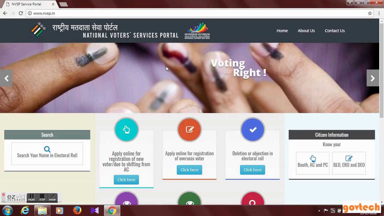 Applying online as a new voter /new voter registration in India